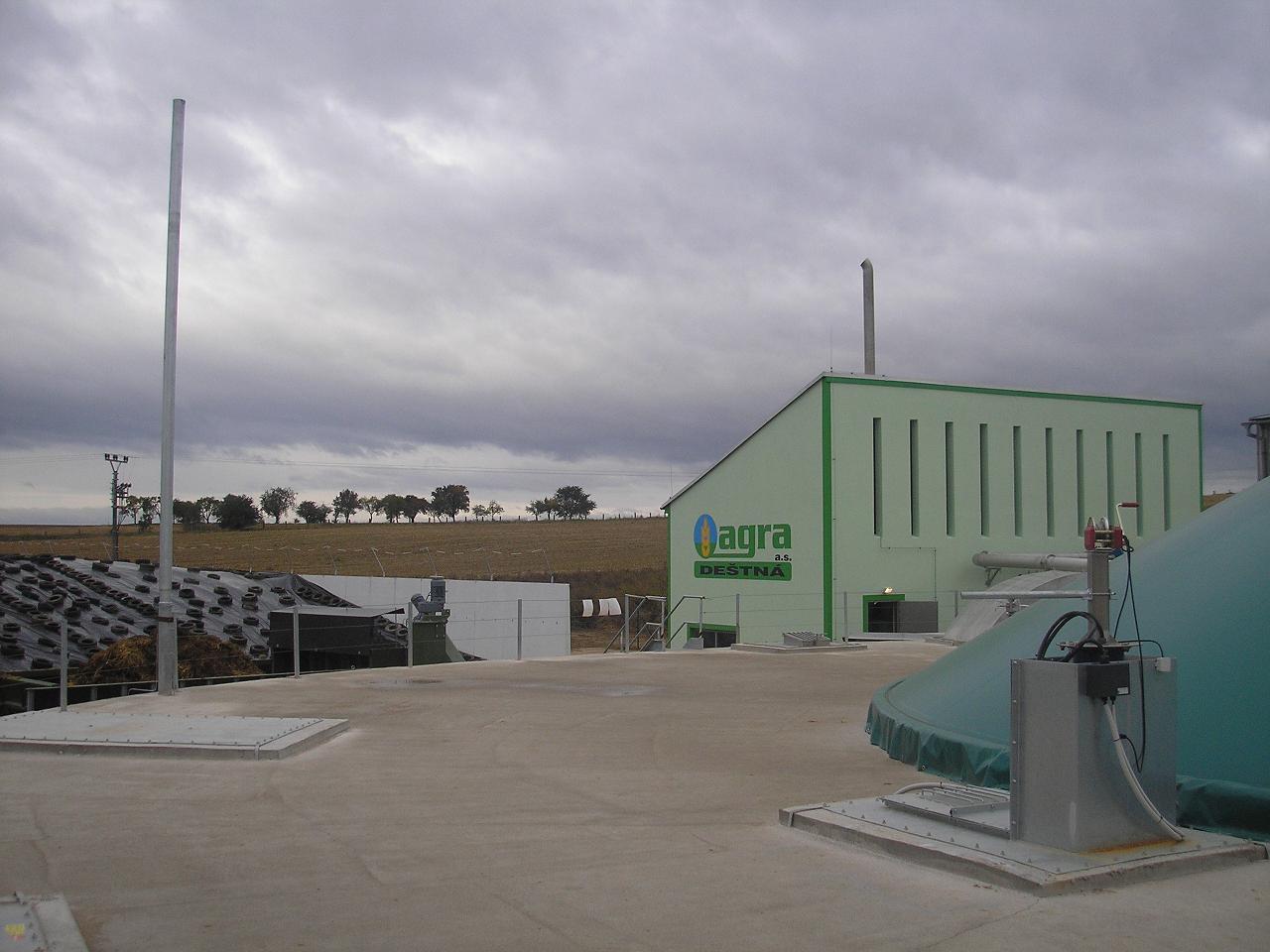 Konečná podoba bioplynové stanice v Deštné